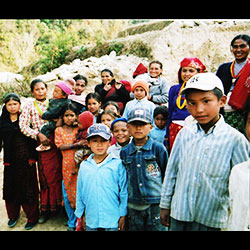 village women and children